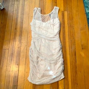 creme mini dress
